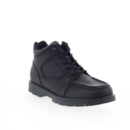 Rockport Umber RMUMBER Mens Black Leather Lace Up Casual Dress Boots