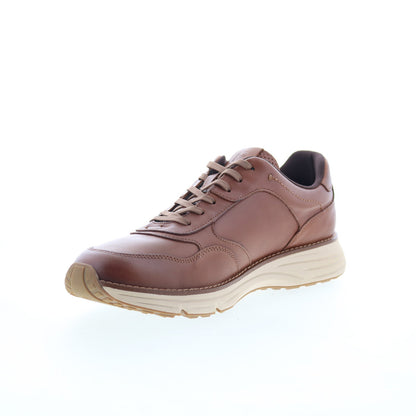 Rockport Weston Mens Brown Wide Leather Lace Up Lifestyle Sneakers Shoes