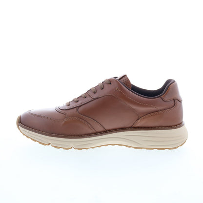 Rockport Weston Mens Brown Wide Leather Lace Up Lifestyle Sneakers Shoes