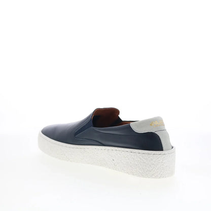 Pajar Rowan 75231 Mens Blue Leather Slip On Lifestyle Sneakers Shoes