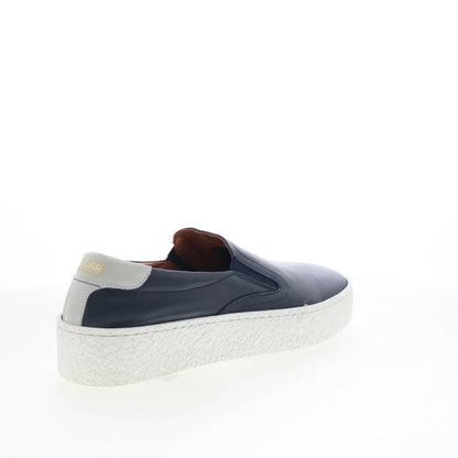 Pajar Rowan 75231 Mens Blue Leather Slip On Lifestyle Sneakers Shoes