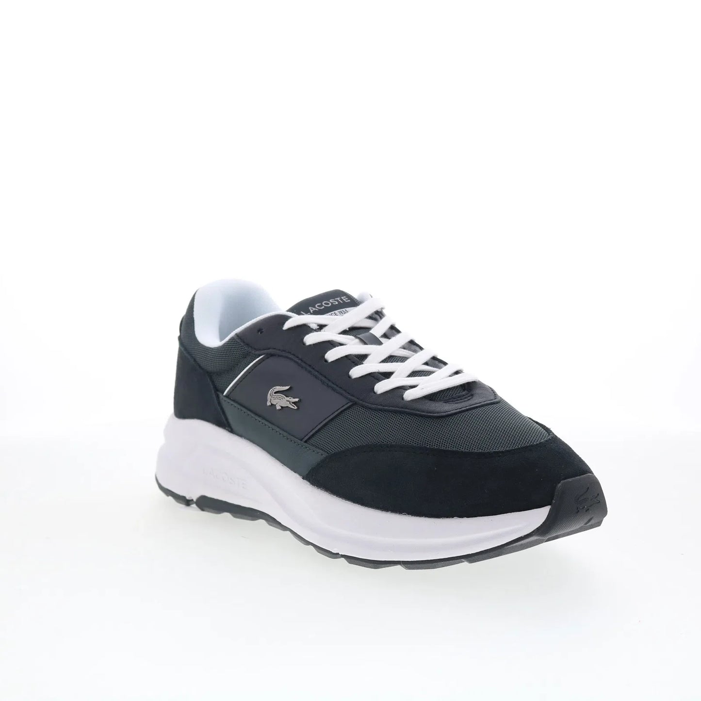 Lacoste Run Set CGR 1261 SMA Mens Gray Suede Lifestyle Sneakers Shoes