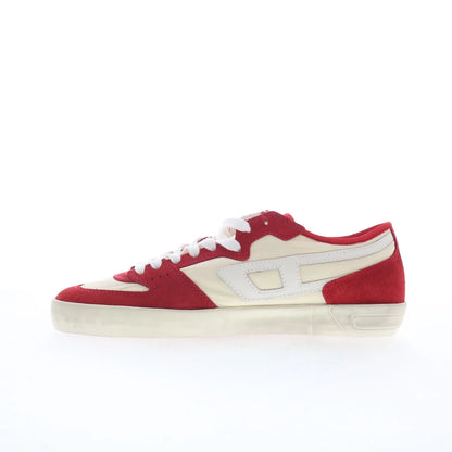 Diesel S-Leroji D-1 Low Mens Red Suede Lace Up Lifestyle Sneakers Shoes