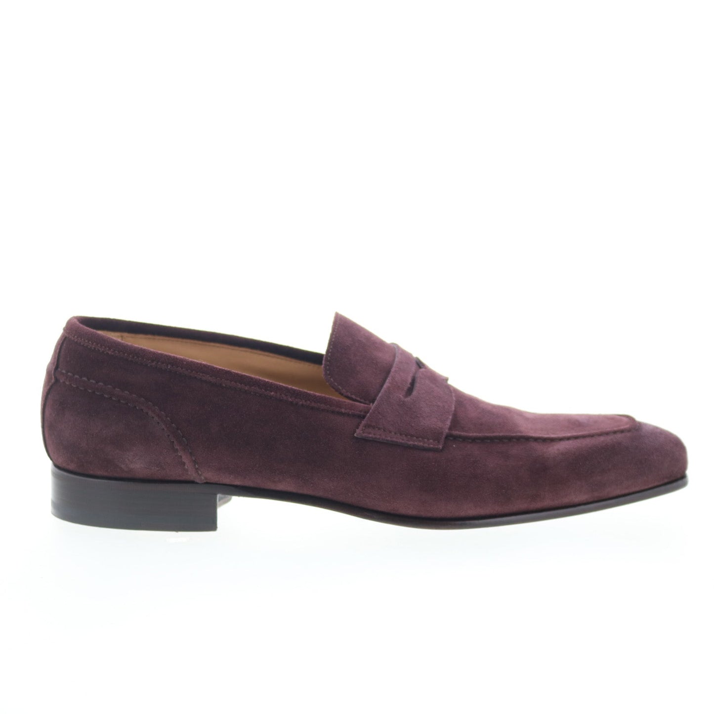 Di Bianco SBF405 Mens Burgundy Suede Slip On Loafers & Slip Ons Penny Shoes