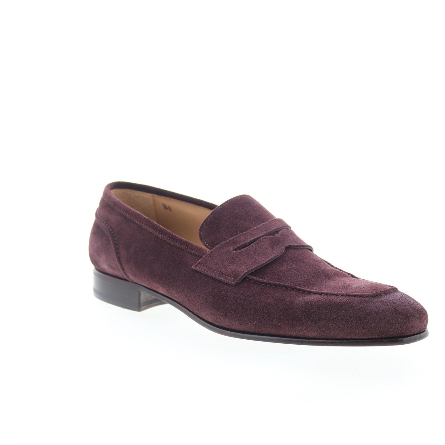 Di Bianco SBF405 Mens Burgundy Suede Slip On Loafers & Slip Ons Penny Shoes