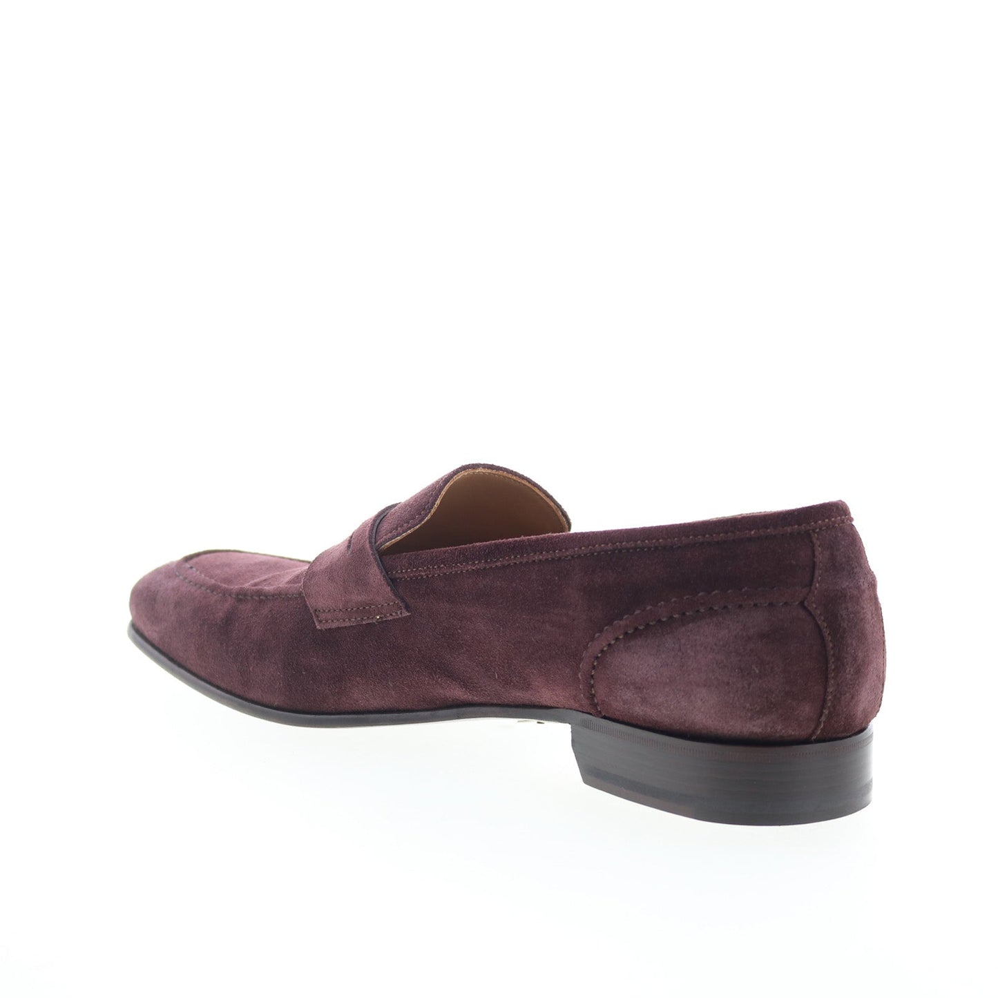 Di Bianco SBF405 Mens Burgundy Suede Slip On Loafers & Slip Ons Penny Shoes