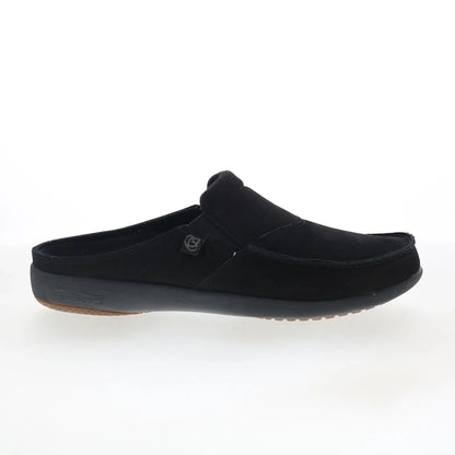 Spenco Siesta Slide Nubuck SP2011BLK Mens Black Clogs Slippers Shoes