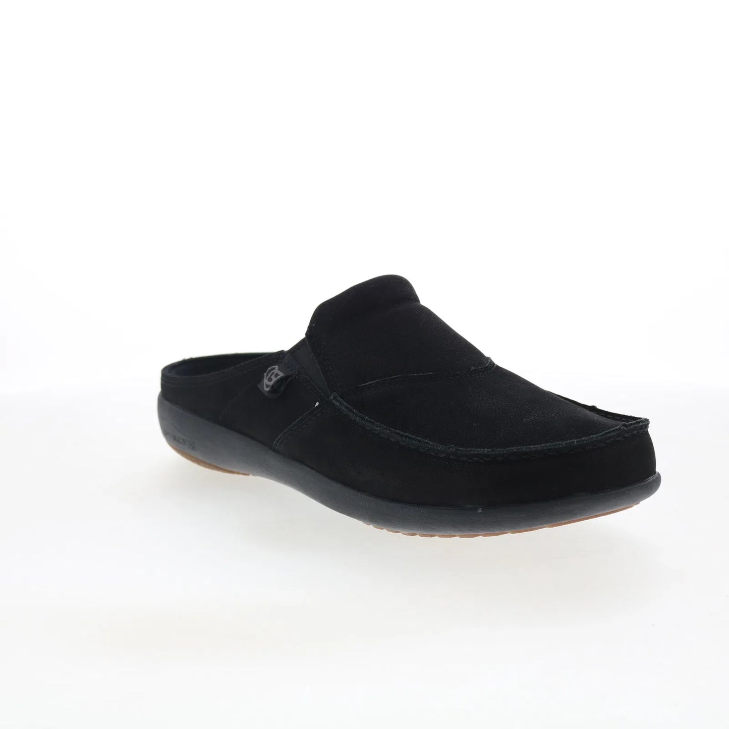 Spenco Siesta Slide Nubuck SP2011BLK Mens Black Clogs Slippers Shoes