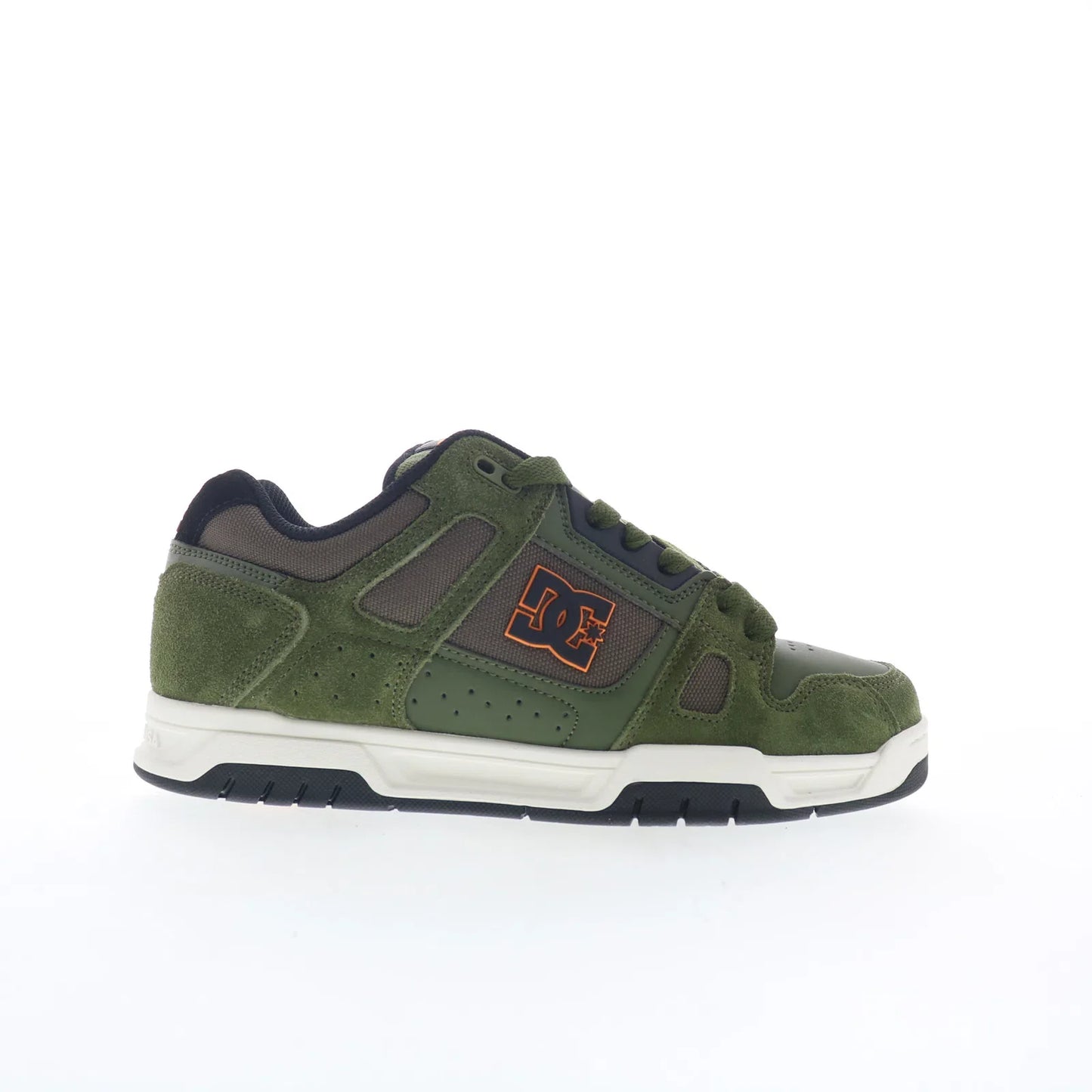 DC Stag DC01813310-OLV Mens Green Suede Skate Inspired Sneakers Shoes