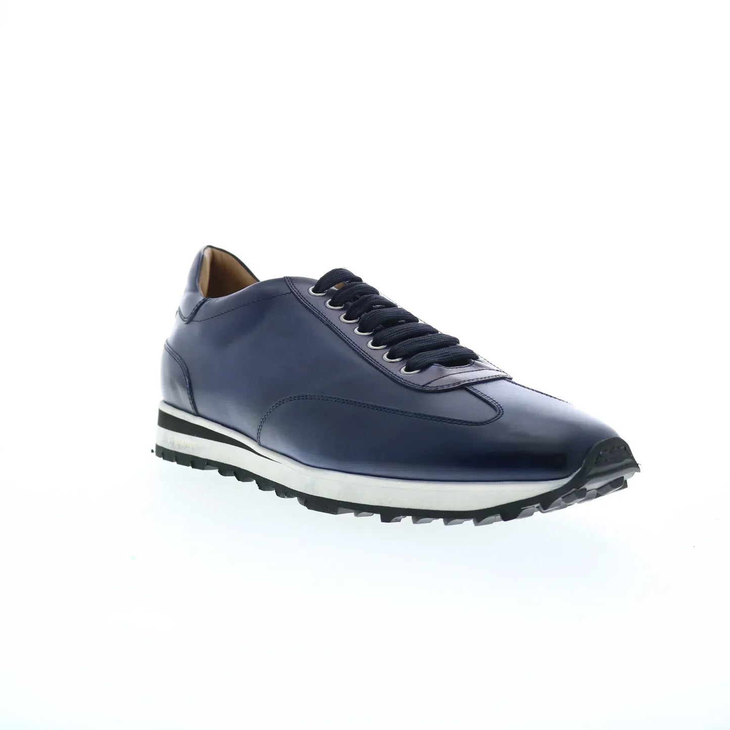 Di Bianco SB307 Mens Blue Leather Lace Up Lifestyle Sneakers Shoes