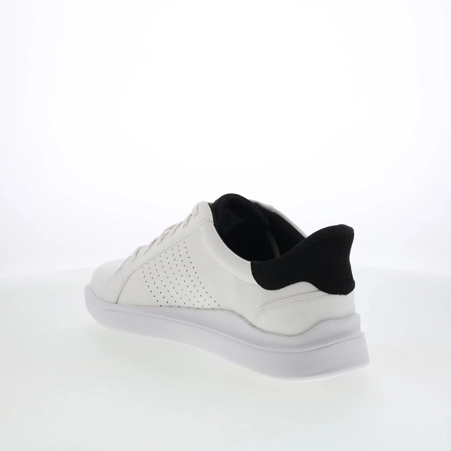 Rockport Tristen Lace Up Mens White Leather Lifestyle Sneakers Shoes