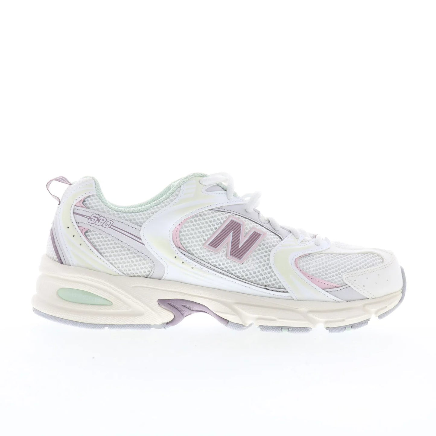 New Balance 530 U530NEB Mens White Mesh Lace Up Lifestyle Sneakers Shoes