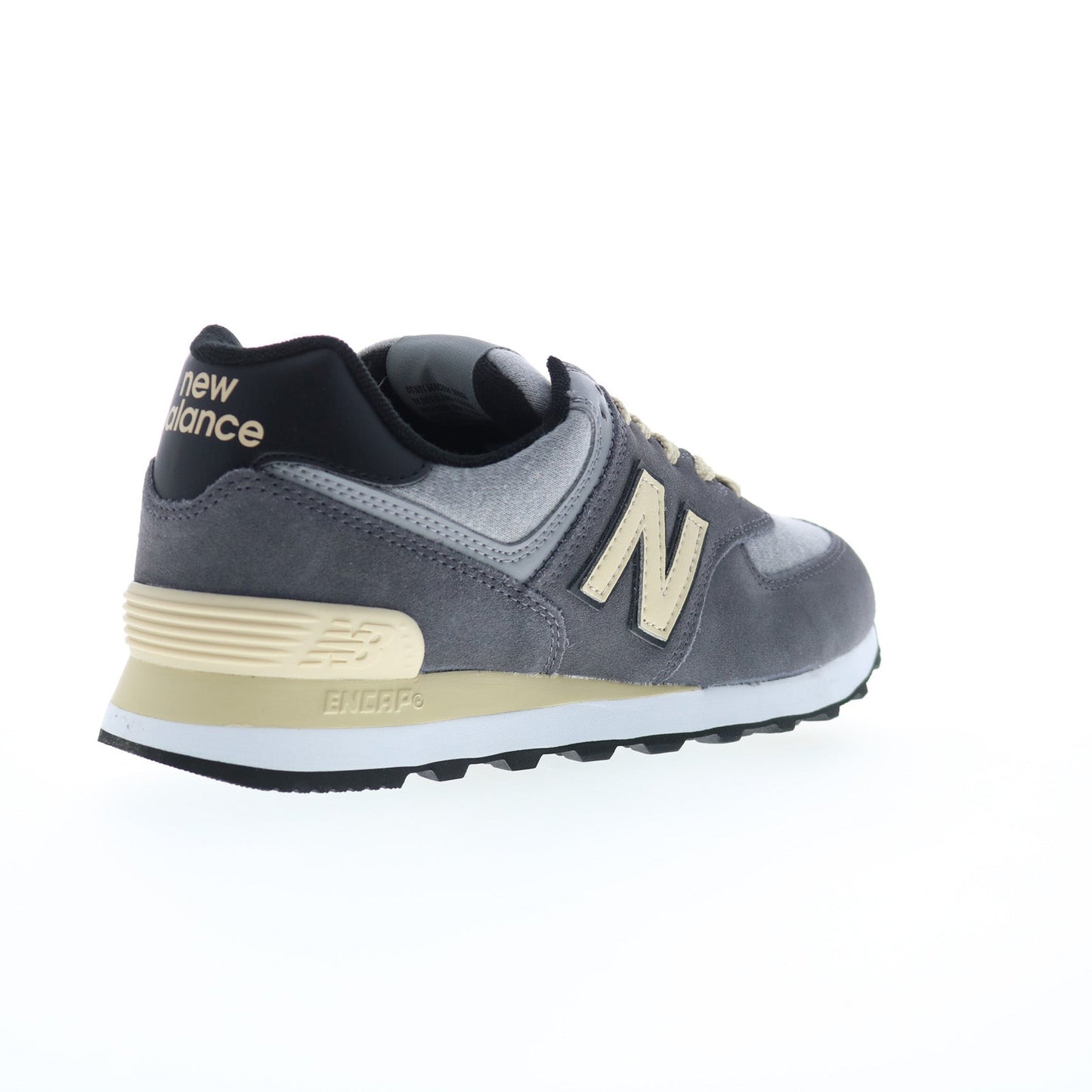 New Balance 574 U574LGG Mens Gray Suede Lace Up Lifestyle Sneakers Shoes