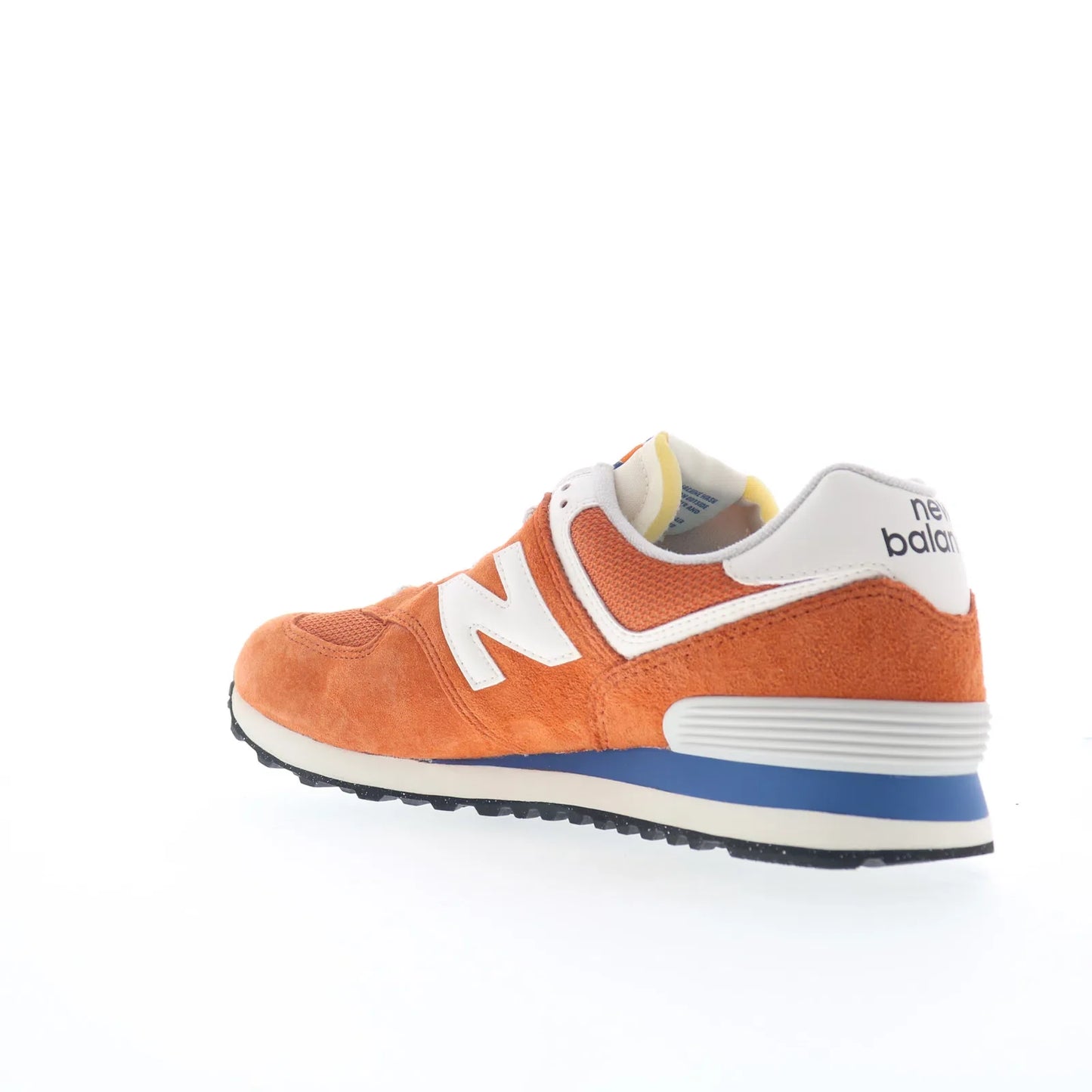 New Balance 574 U574VPA Mens Orange Suede Lace Up Lifestyle Sneakers Shoes