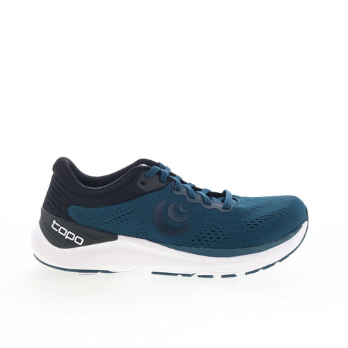 Topo UltraFly 4 M056 Mens Blue Wide Canvas Lace Up Athletic Running Shoes