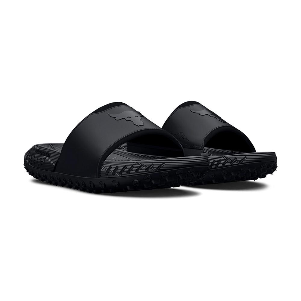 UA Project Rock 3 Slides :Black | Pitch Grey