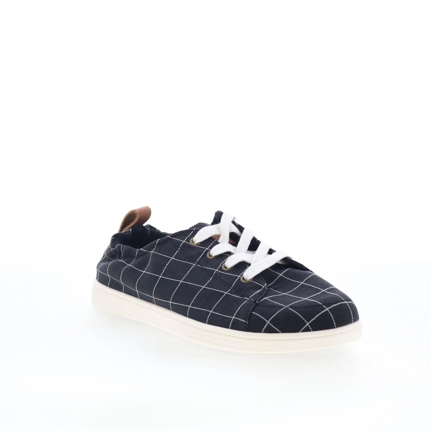 Spenco Windowpane SP1202BLK Womens Black Canvas Lifestyle Sneakers Shoes