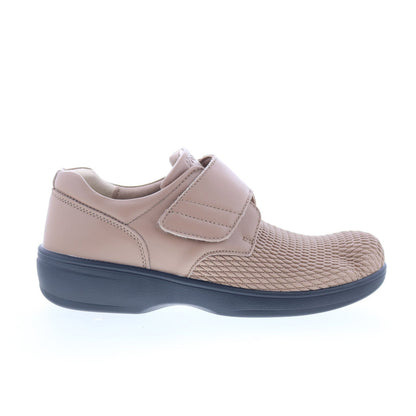 Propet Olivia WPRX25 Womens Brown Wide Leather Strap Lifestyle Sneakers Shoes
