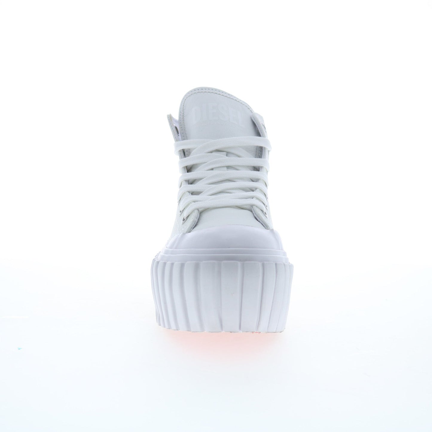 Diesel S-Hanami Mid W Womens White Leather Lifestyle Sneakers Shoes