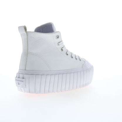 Diesel S-Hanami Mid W Womens White Leather Lifestyle Sneakers Shoes