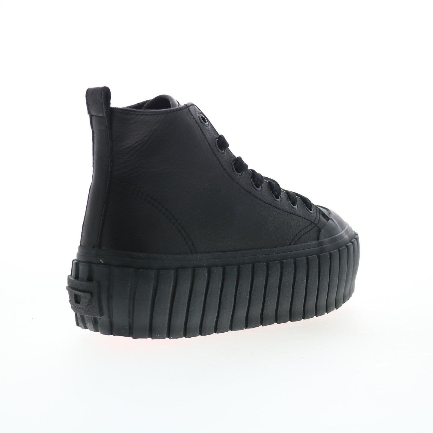 Diesel S-Hanami Mid W Womens Black Leather Lifestyle Sneakers Shoes